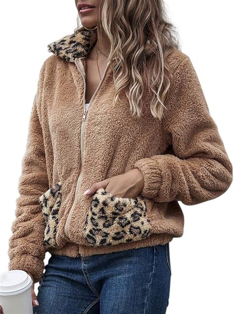 fuzzy leopard jacket|Amazon.co.uk: Leopard Print Jackets.